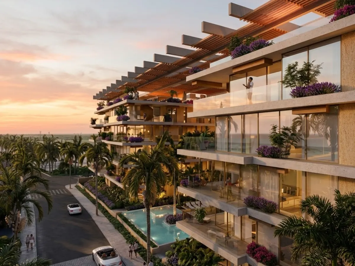Departamento de lujo con terraza y vista al Caribe