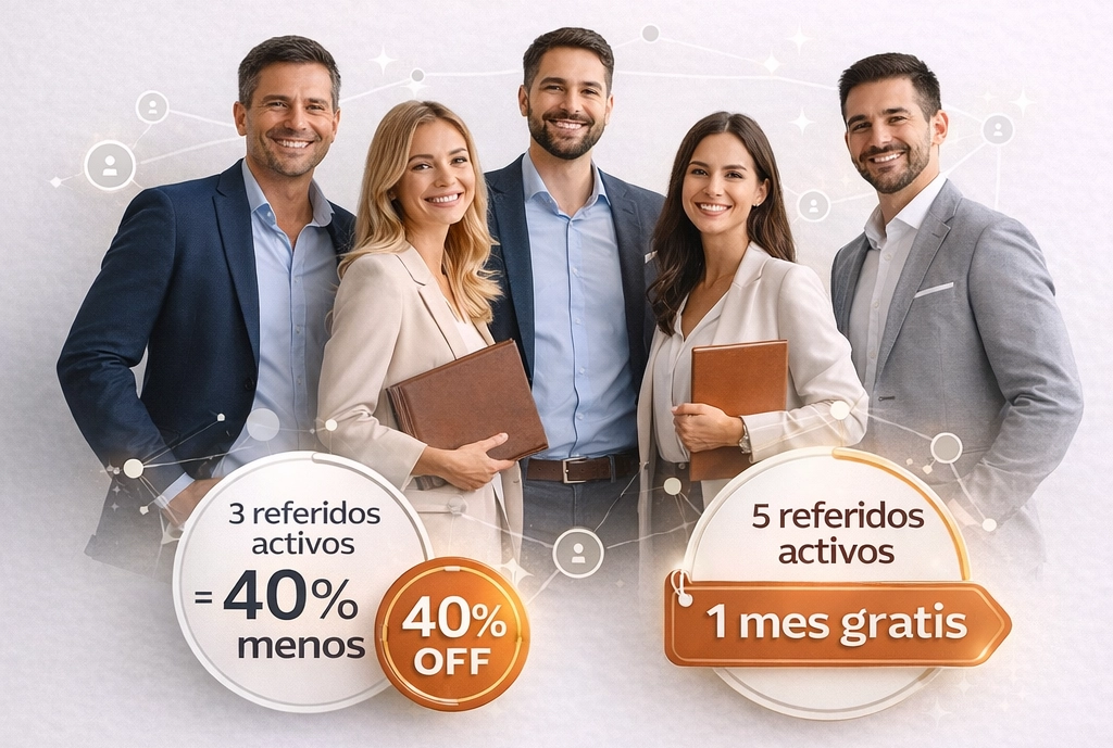 Programa de referidos de Entre Brokers con beneficios por invitar asesores inmobiliarios
